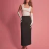 Forcast Bel Tailored Satin Midi Skirt* Midi & Maxi Skirts|Work Skirts