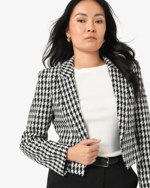 Forcast Bennet Houndstooth Crop Blazer* Jackets & Blazers|Matching Sets
