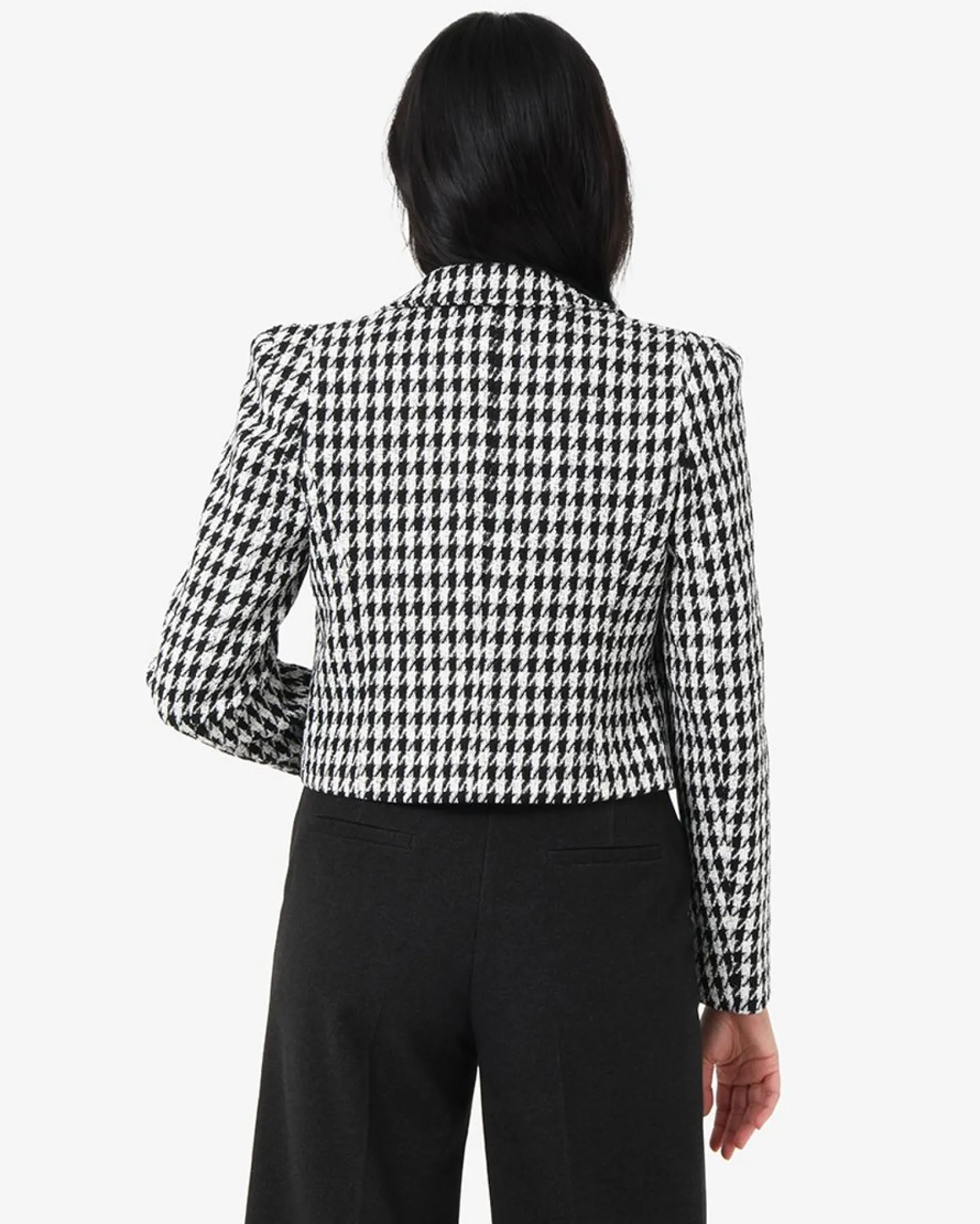 Forcast Bennet Houndstooth Crop Blazer* Jackets & Blazers|Matching Sets