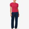 Forcast Berry Puff Sleeve Cable Knit* T-Shirts & Tops|Work Tops