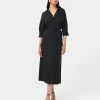 Forcast Betty Wrap Tie Dress* Midi Dresses|Midi Dresses