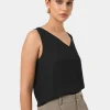 Forcast Blair V-neck Crop Top* T-Shirts & Tops|Work Tops