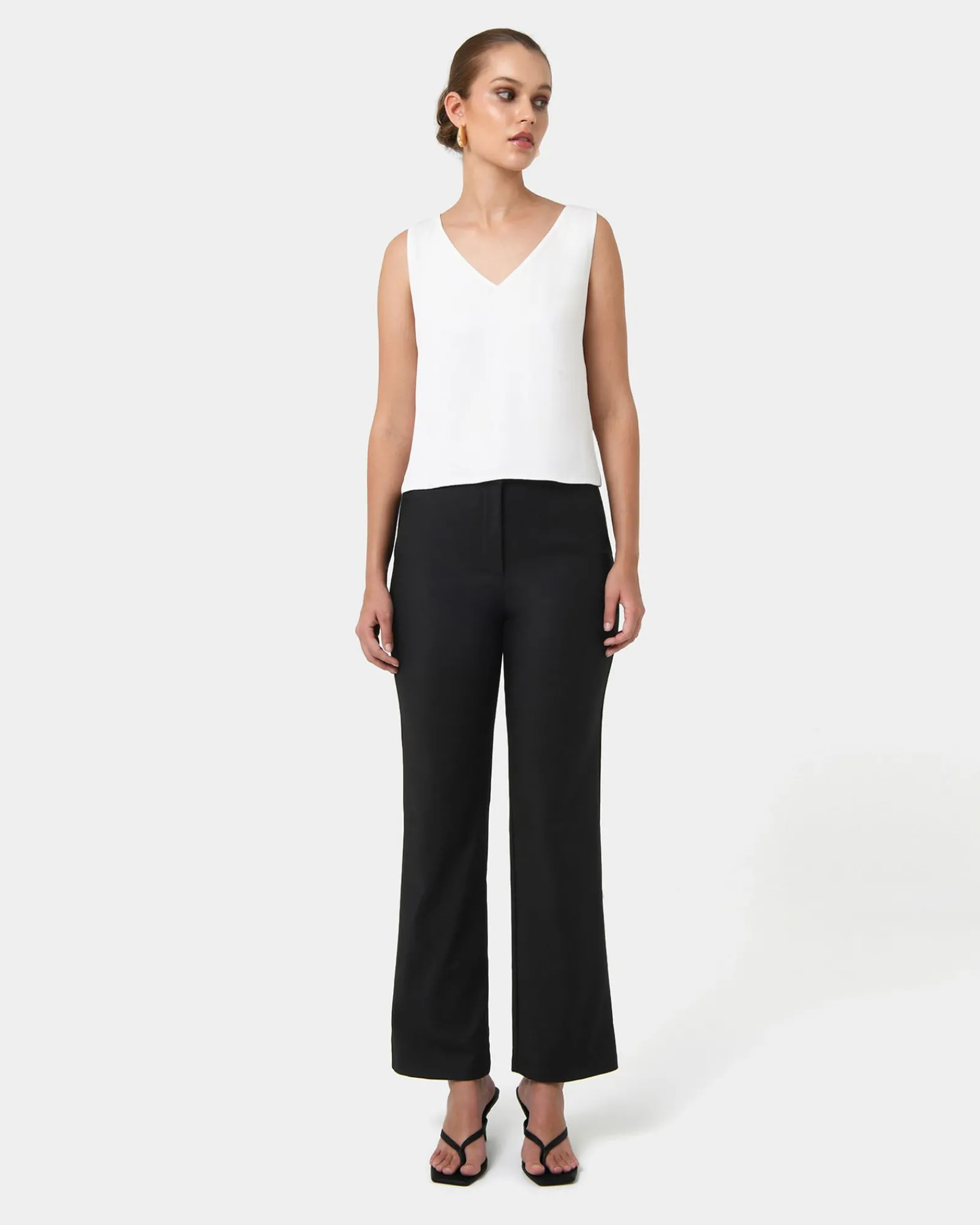 Forcast Blair V-neck Crop Top* T-Shirts & Tops|Work Tops