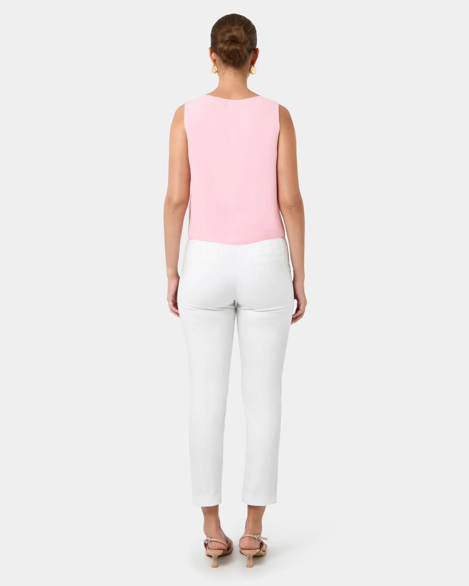 Forcast Blair V-neck Crop Top* T-Shirts & Tops|Work Tops