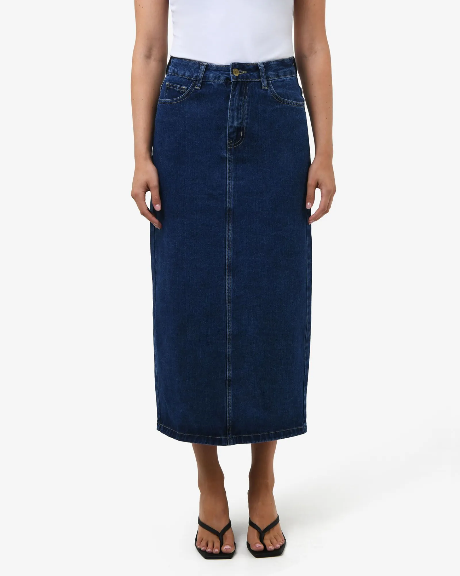 Forcast Bondi Denim Column Skirt* Midi & Maxi Skirts|Work Skirts