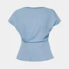 Forcast Bonnie Gathered Peplum Top* T-Shirts & Tops|Work Tops