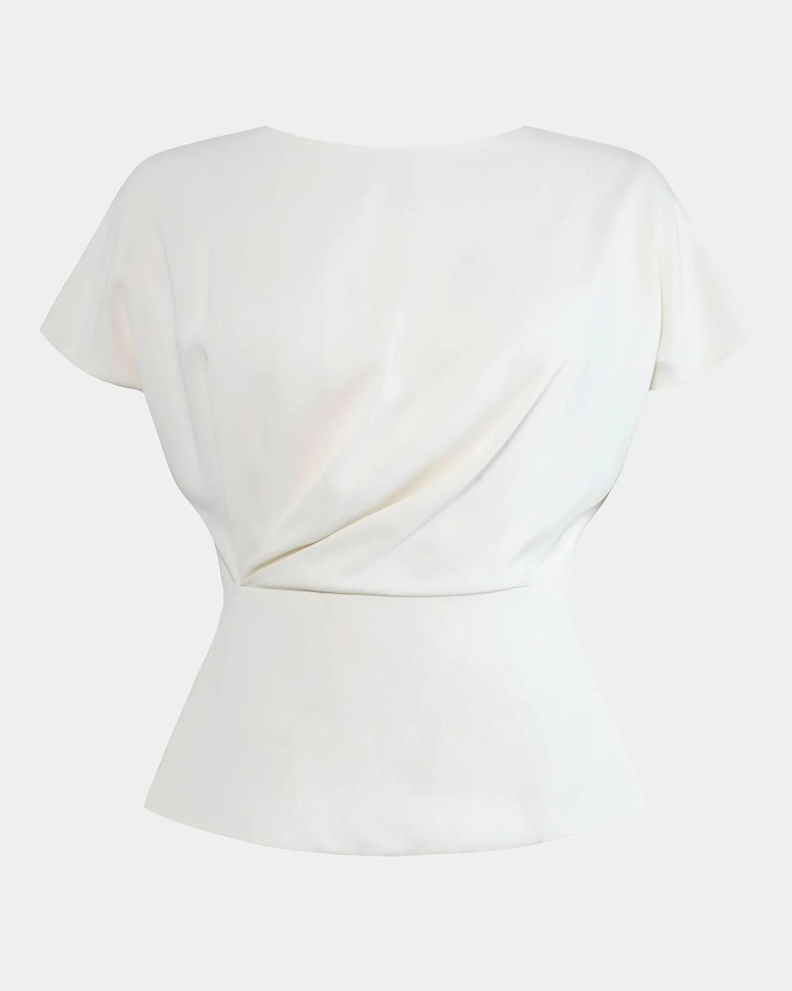 Forcast Bonnie Gathered Peplum Top* T-Shirts & Tops|Work Tops