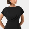 Forcast Bonnie Gathered Peplum Top* T-Shirts & Tops|Work Tops