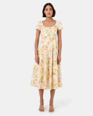 Forcast Brielle Floral Dress* Conscious|Midi Dresses