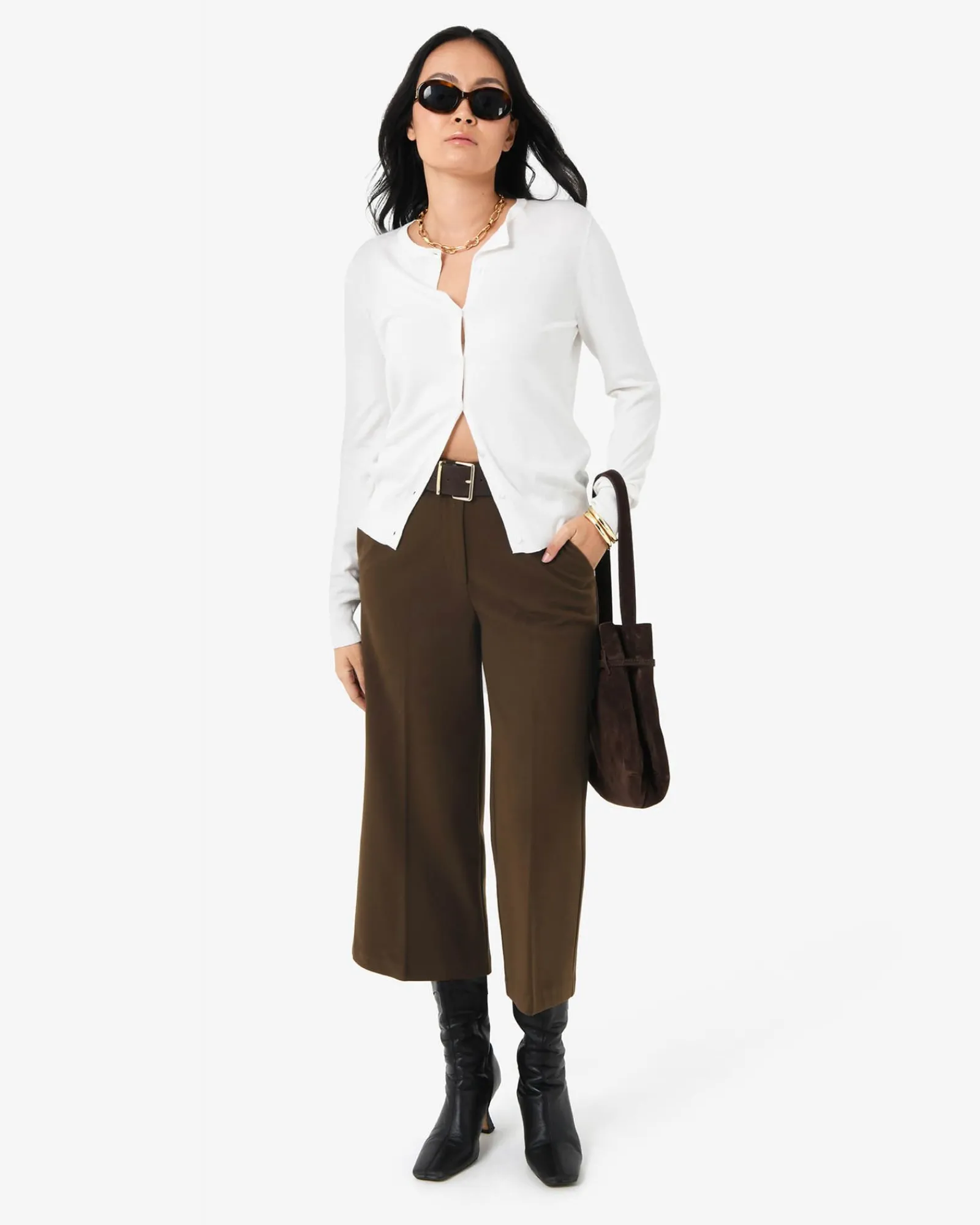 Forcast Brighton Wide Leg Culottes* Cropped Pants|High-Waisted Pants