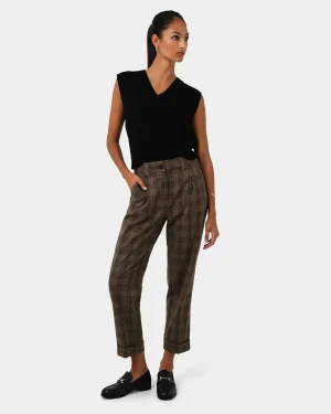Forcast Candice Straight Leg Pants* Cropped Pants|High-Waisted Pants