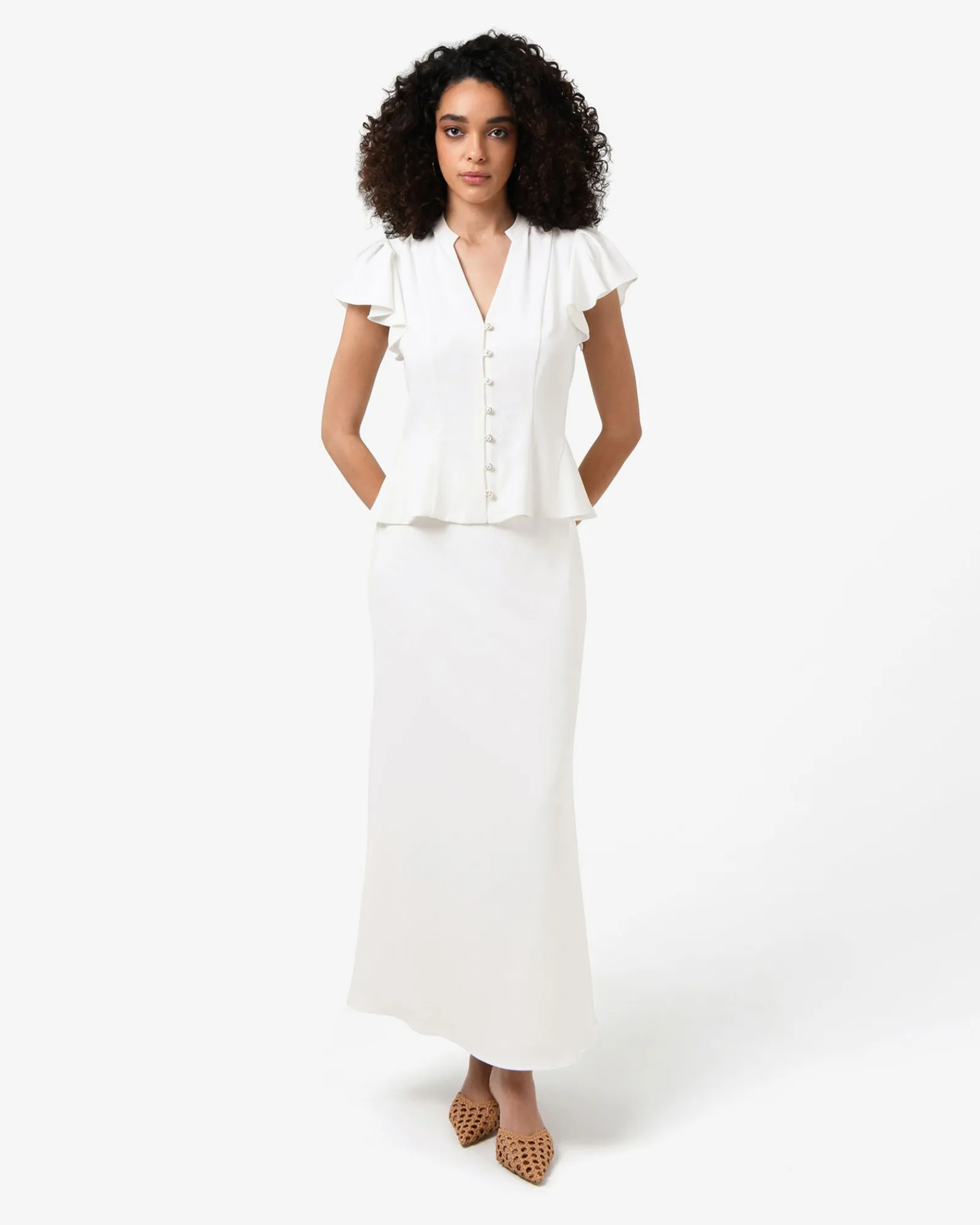 Forcast Carissa Gathered Sleeve Top* T-Shirts & Tops|Work Tops