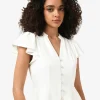 Forcast Carissa Gathered Sleeve Top* T-Shirts & Tops|Work Tops