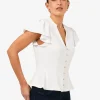 Forcast Carissa Gathered Sleeve Top* T-Shirts & Tops|Work Tops