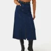 Forcast Carmen Panel Denim Skirt* Conscious|Midi & Maxi Skirts