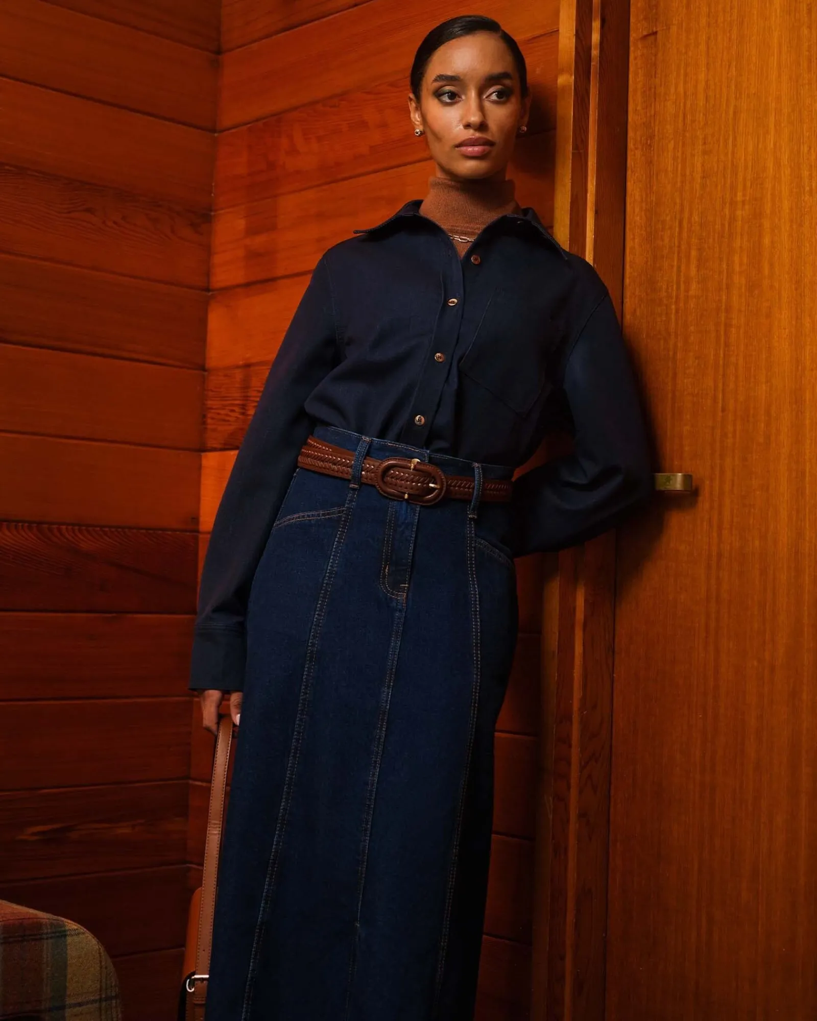 Forcast Carmen Panel Denim Skirt* Conscious|Midi & Maxi Skirts