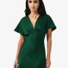 Forcast Catalina V-neck Satin Dress* Midi Dresses|Midi Dresses