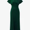 Forcast Catalina V-neck Satin Dress* Midi Dresses|Midi Dresses