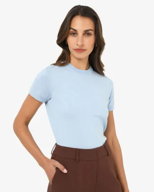 Forcast Catherine Short Sleeve Knit* T-Shirts & Tops|Work Tops