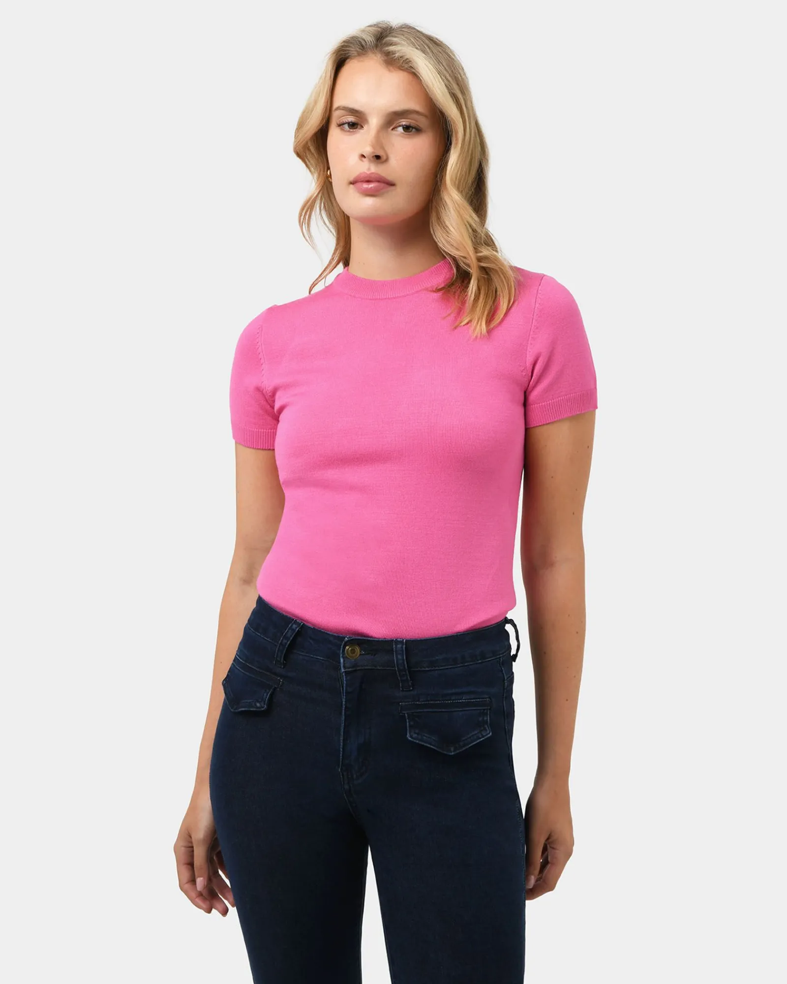 Forcast Catherine Short Sleeve Knit* T-Shirts & Tops|Work Tops