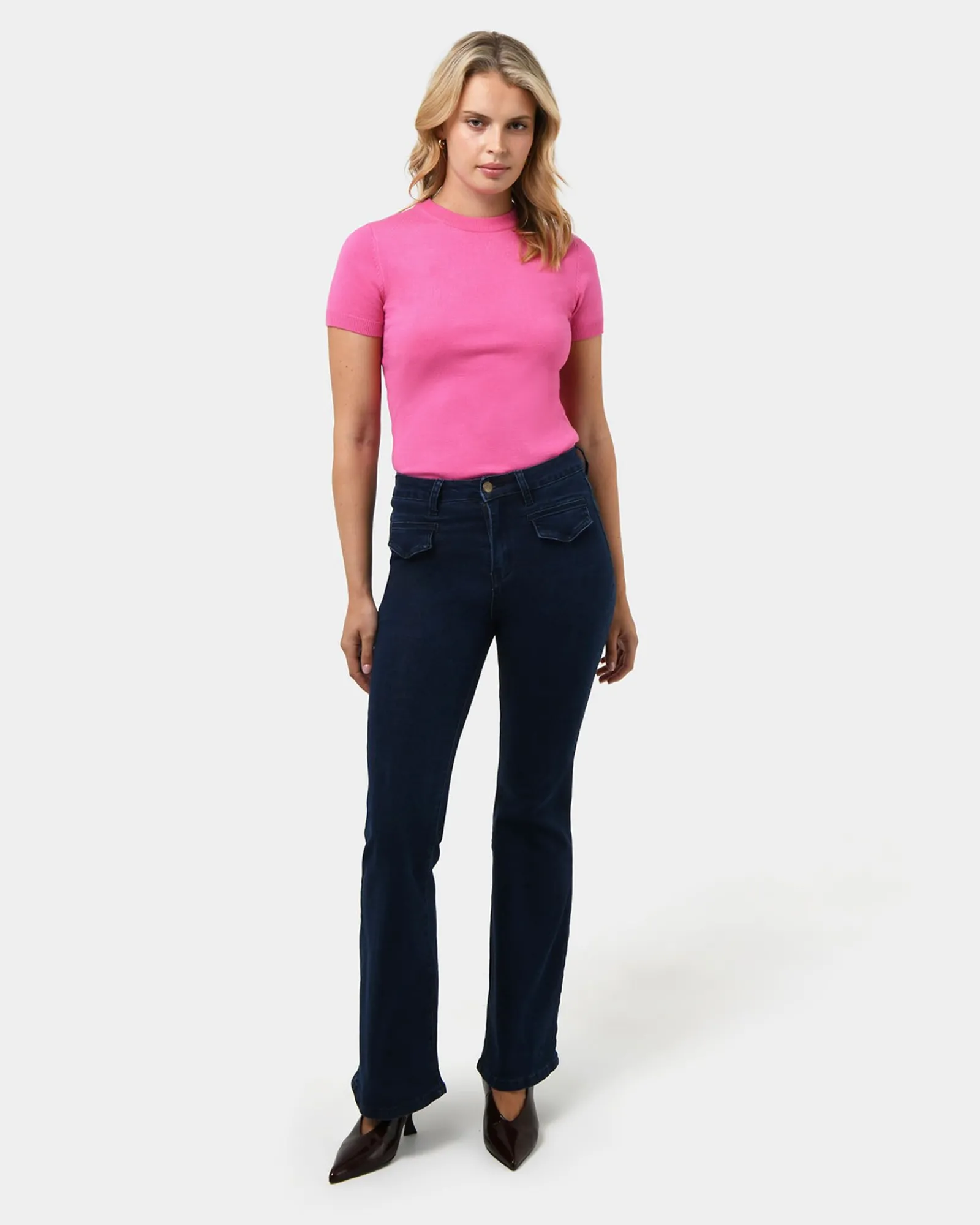 Forcast Catherine Short Sleeve Knit* T-Shirts & Tops|Work Tops