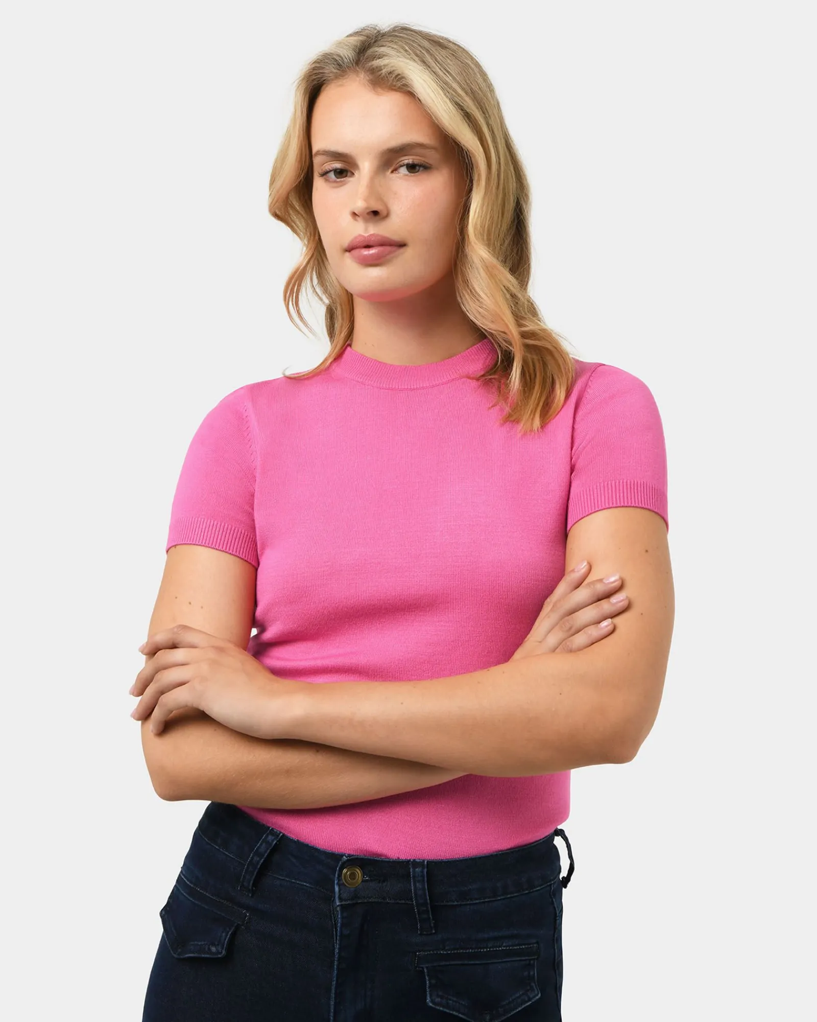 Forcast Catherine Short Sleeve Knit* T-Shirts & Tops|Work Tops