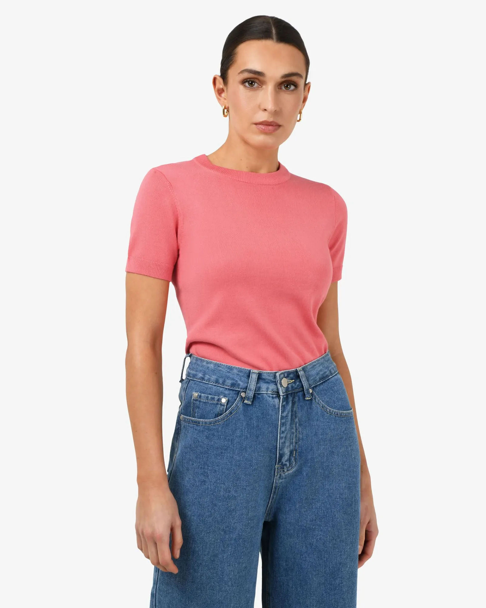 Forcast Catherine Short Sleeve Knit* T-Shirts & Tops|Work Tops