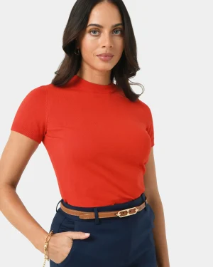 Forcast Catherine Short Sleeve Knit* T-Shirts & Tops|Work Tops