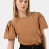 Forcast Cayla Gathered Sleeve Tee* T-Shirts & Tops|Work Tops