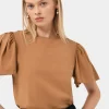 Forcast Cayla Gathered Sleeve Tee* T-Shirts & Tops|Work Tops