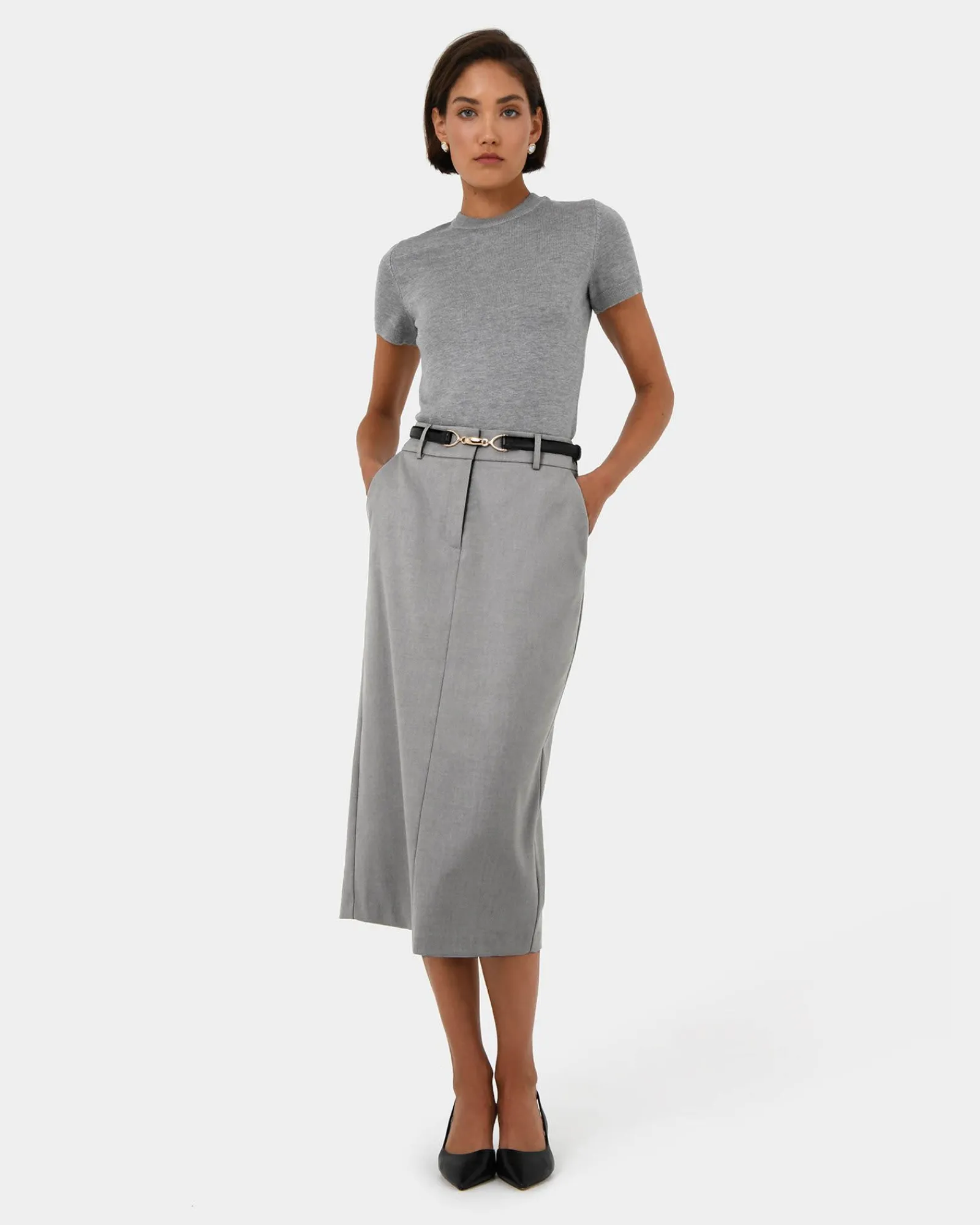 Forcast Chloe Panel Skirt* Midi & Maxi Skirts|Work Skirts