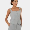 Forcast Chloe Square Neck Vest* T-Shirts & Tops|Work Tops