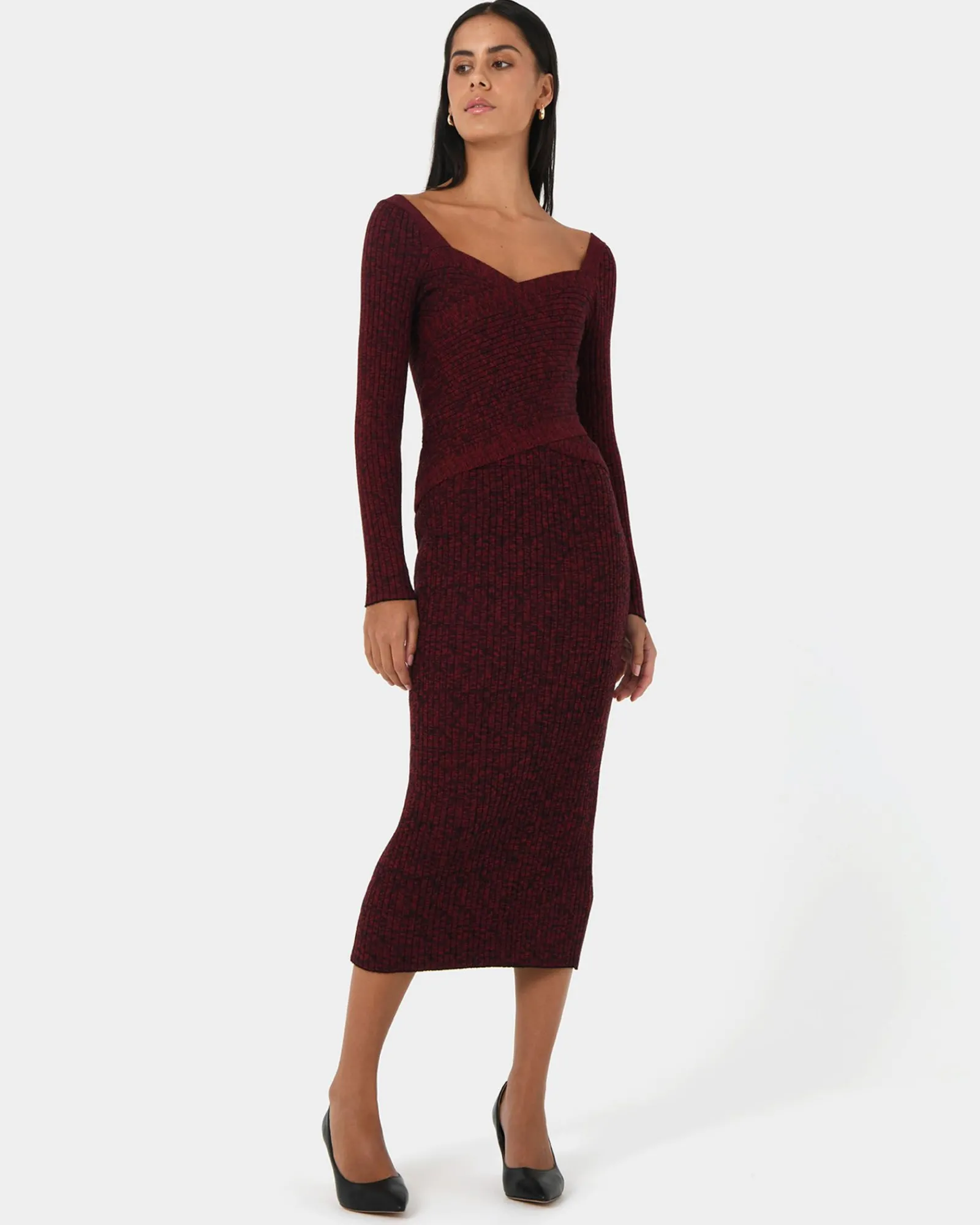 Forcast Cienna Knit Skirt* Midi & Maxi Skirts|Work Skirts