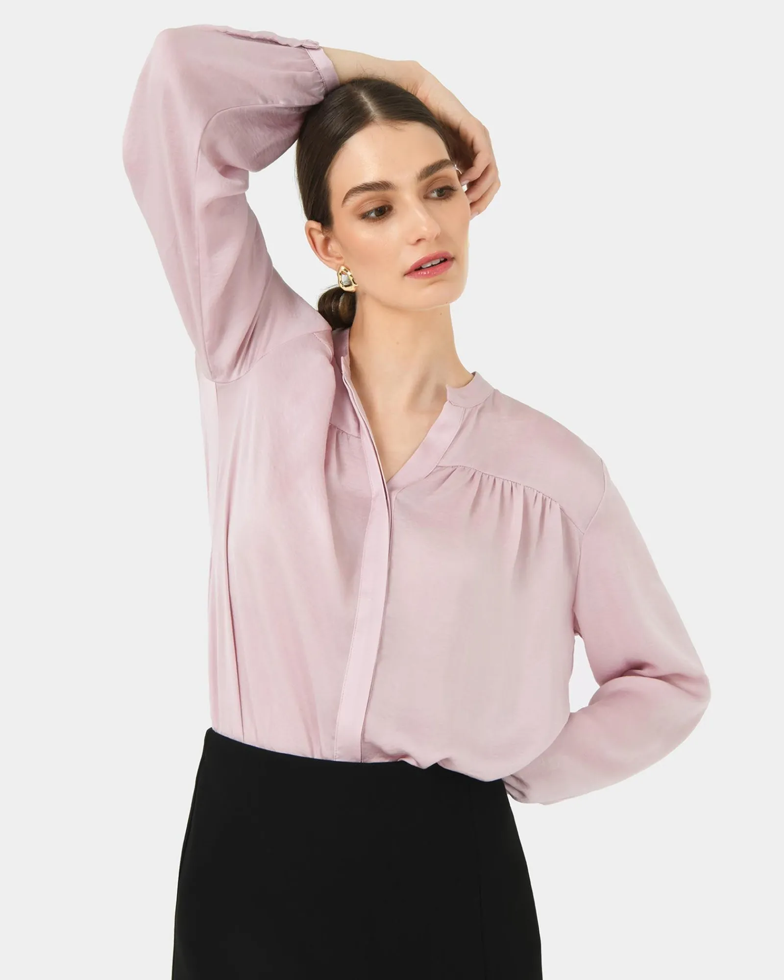 Forcast Claire V-neck Blouse* T-Shirts & Tops|Long Sleeve Tops