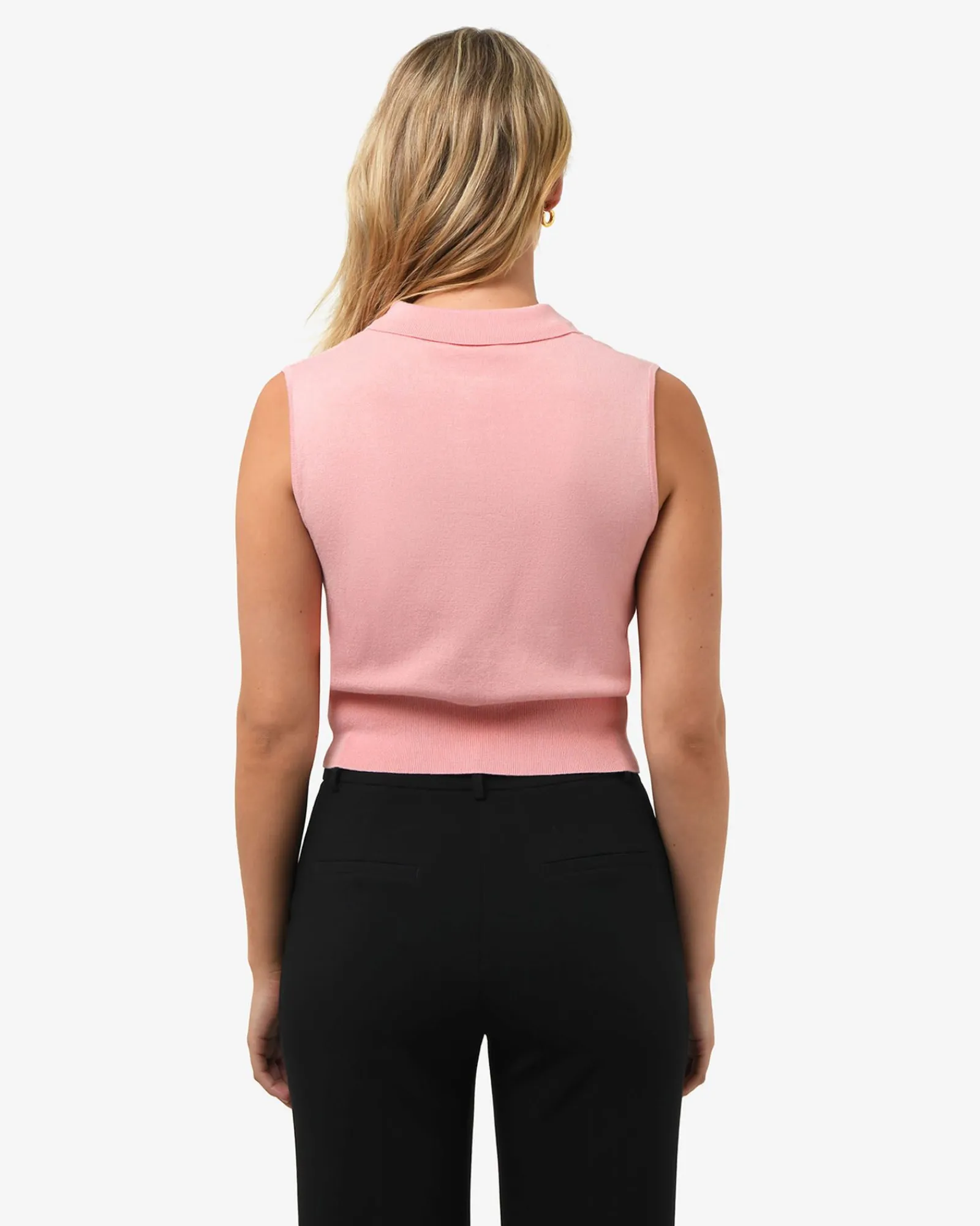 Forcast Collins Collar Knit Top* T-Shirts & Tops|Work Tops