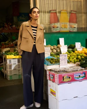 Forcast Collins Cropped Trench Coat* Coats|Work Jackets