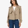 Forcast Collins Cropped Trench Coat* Coats|Work Jackets