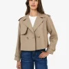 Forcast Collins Cropped Trench Coat* Coats|Work Jackets