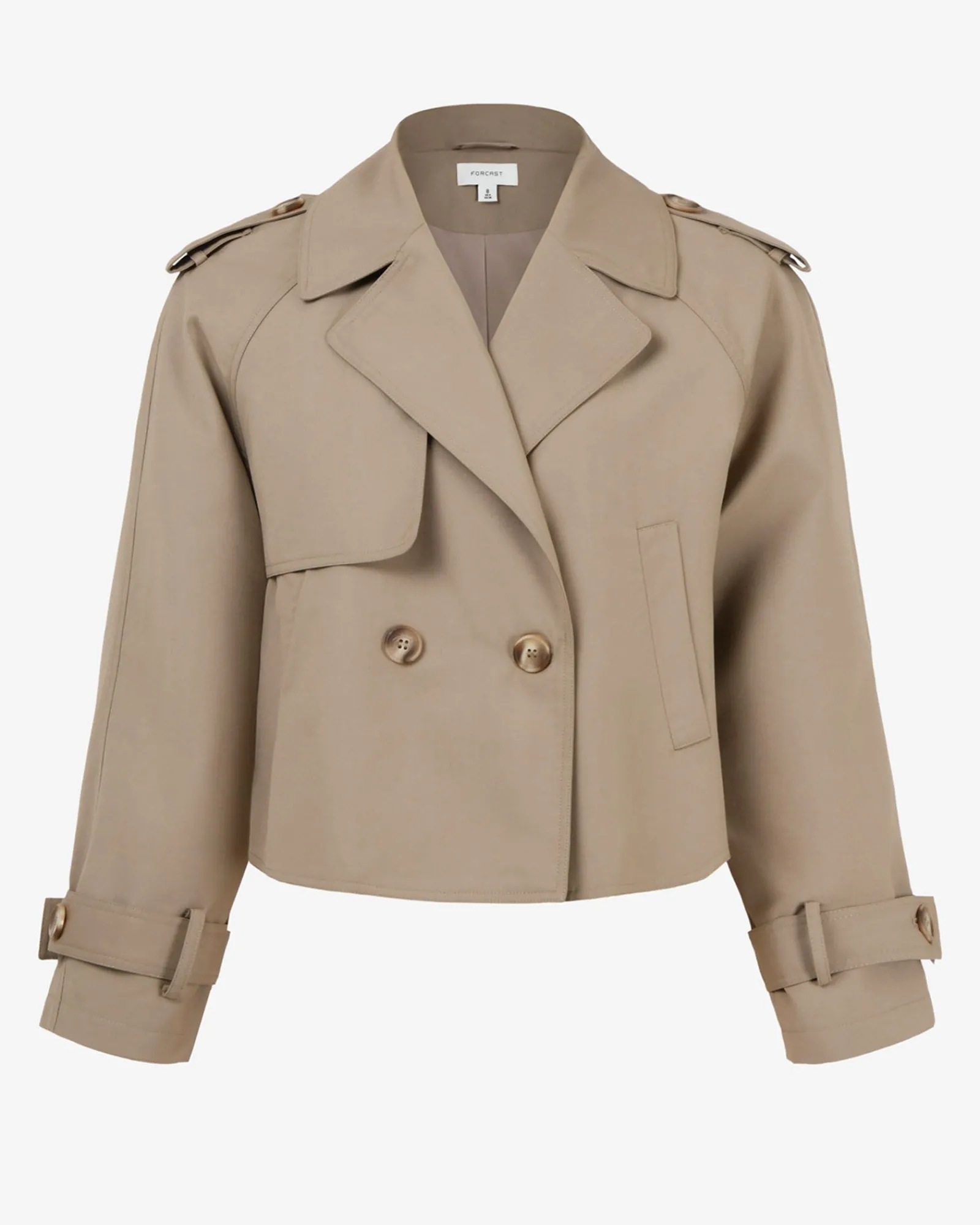 Forcast Collins Cropped Trench Coat* Coats|Work Jackets