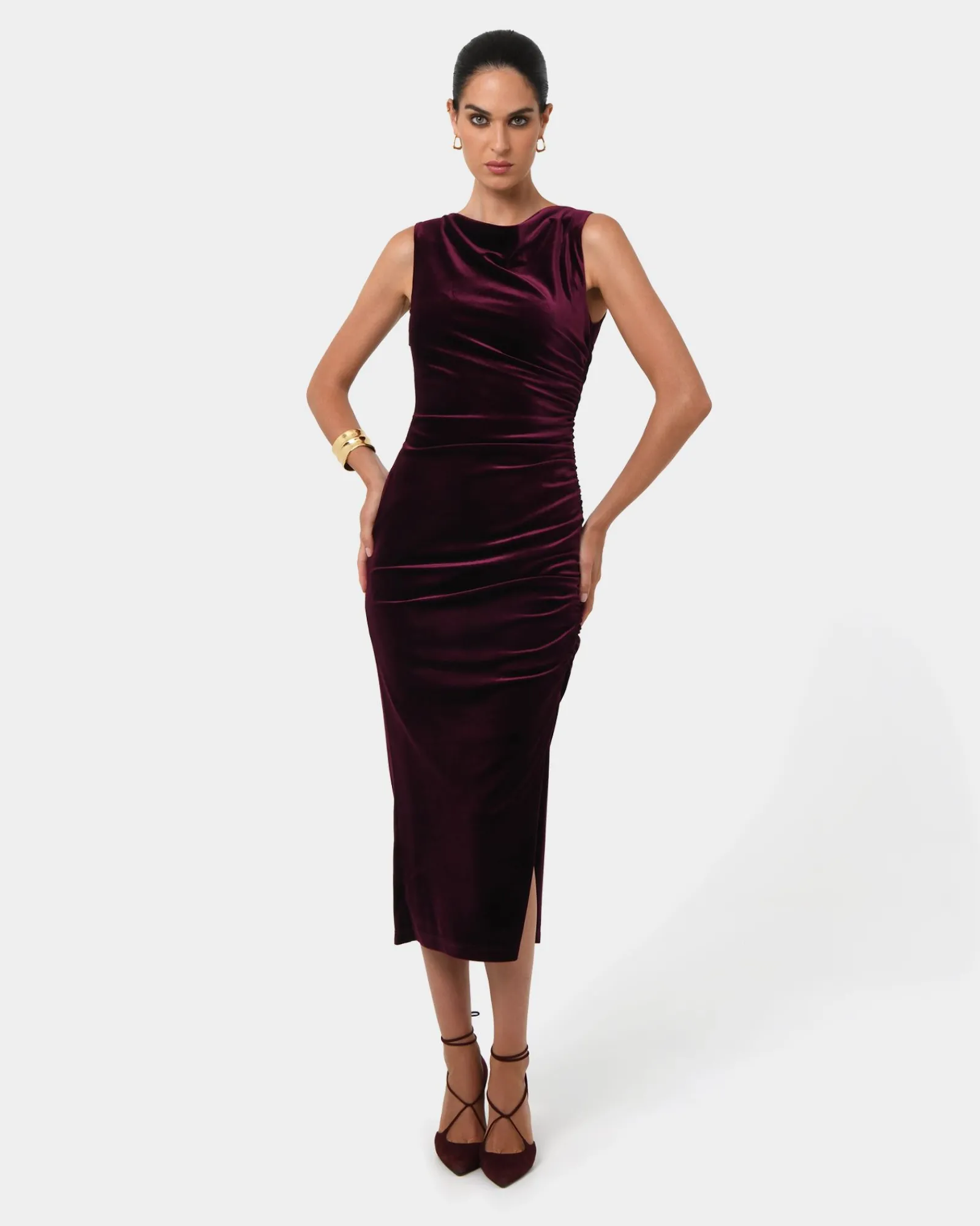 Forcast Cory Drape Midi Dress* Midi Dresses|Midi Dresses