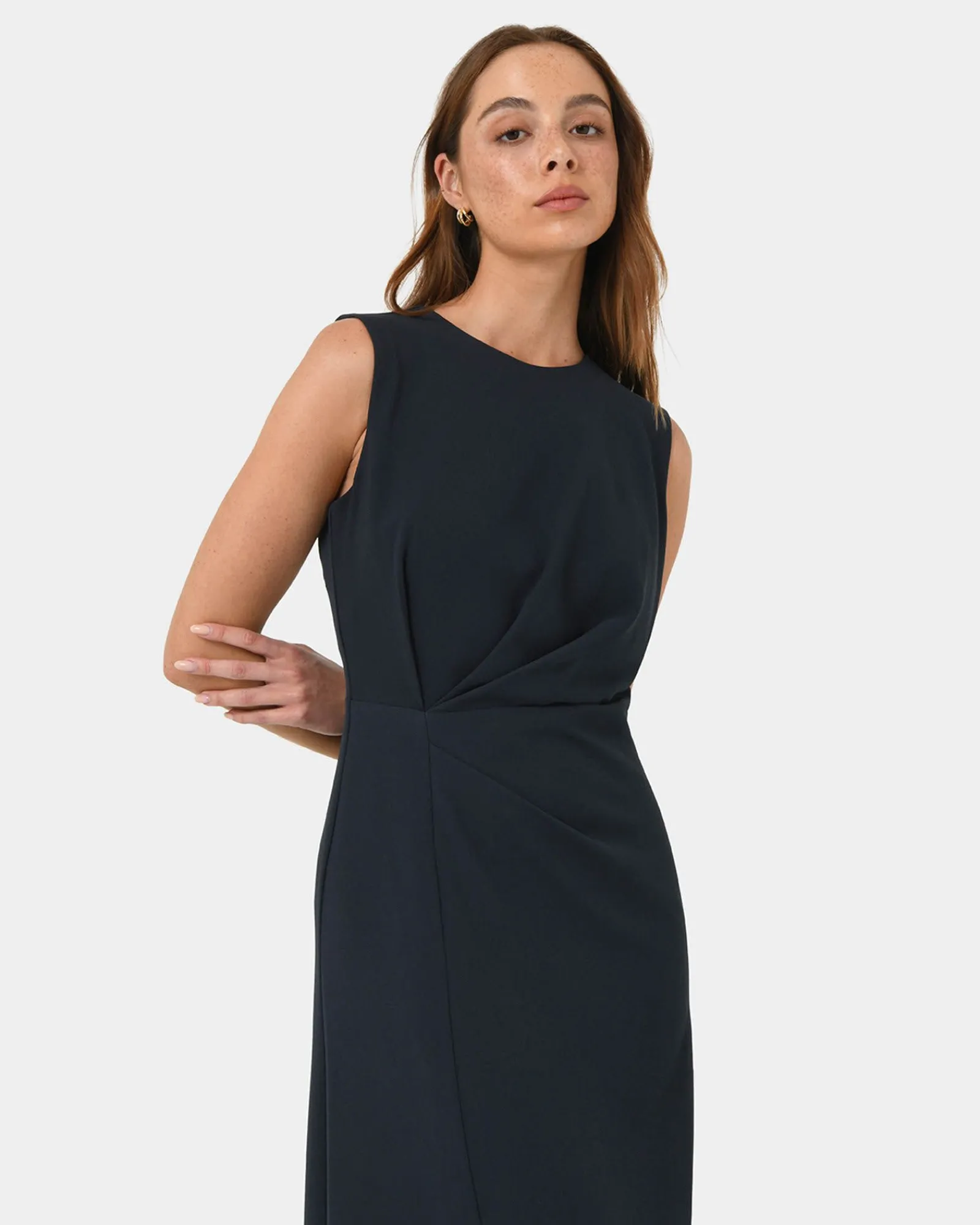 Forcast Demi Ruched Midi Dress* Midi Dresses|Midi Dresses