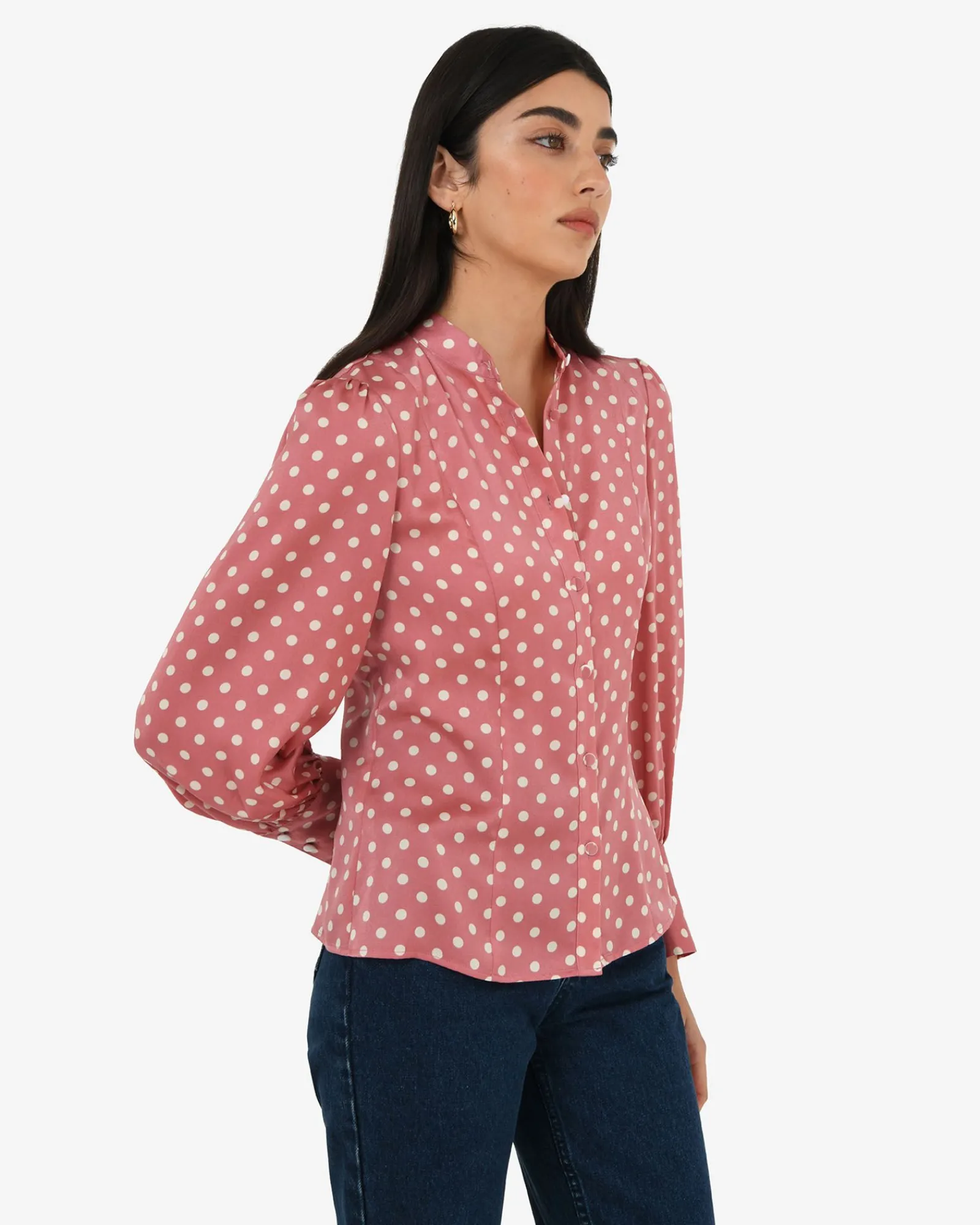 Forcast Dotti Polka Dot Printed Blouse* Long Sleeve Tops|Shirts & Blouses