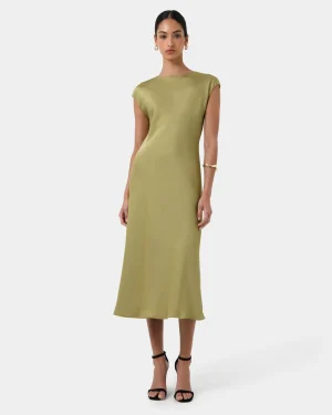 Forcast Dulce Satin Midi Dress* Midi Dresses|Midi Dresses