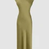 Forcast Dulce Satin Midi Dress* Midi Dresses|Midi Dresses