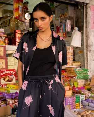 Forcast Felicia Floral Satin Shirt* T-Shirts & Tops|Shirts & Blouses