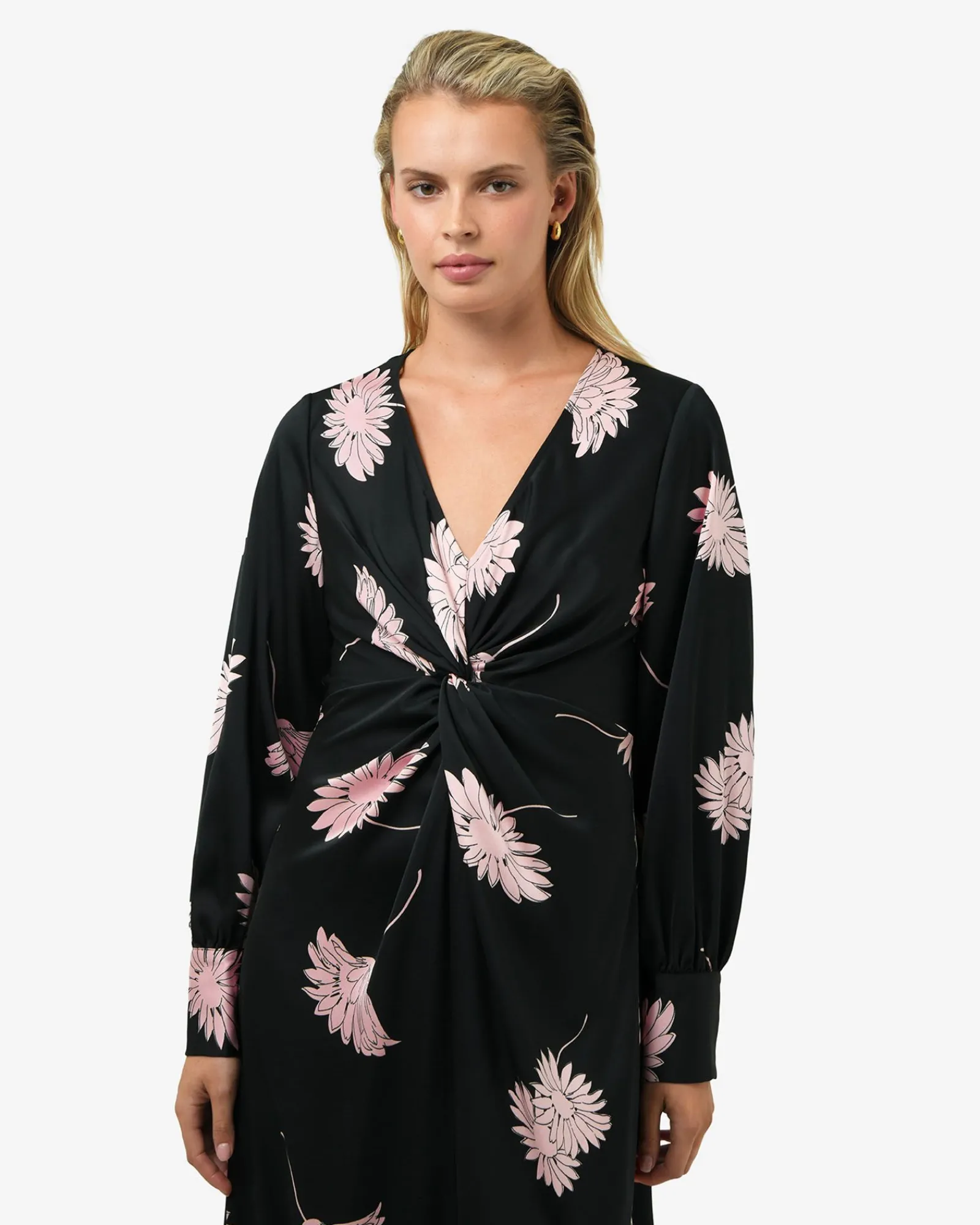 Forcast Felicia Floral Twist Dress* Midi Dresses|Midi Dresses