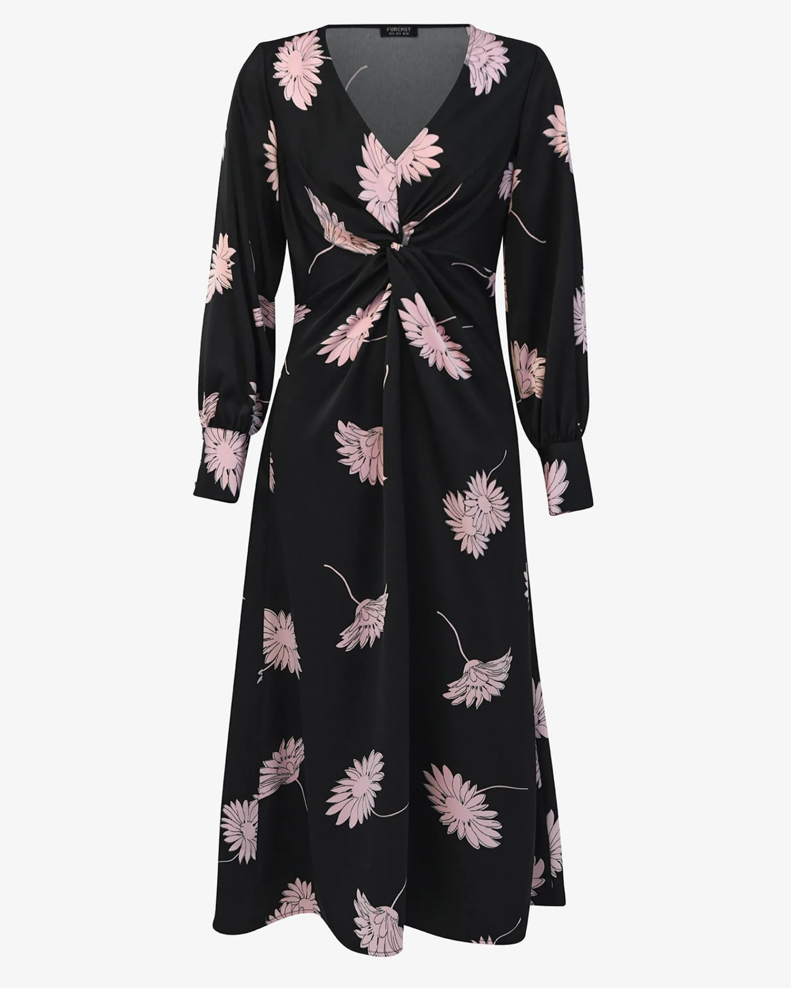 Forcast Felicia Floral Twist Dress* Midi Dresses|Midi Dresses