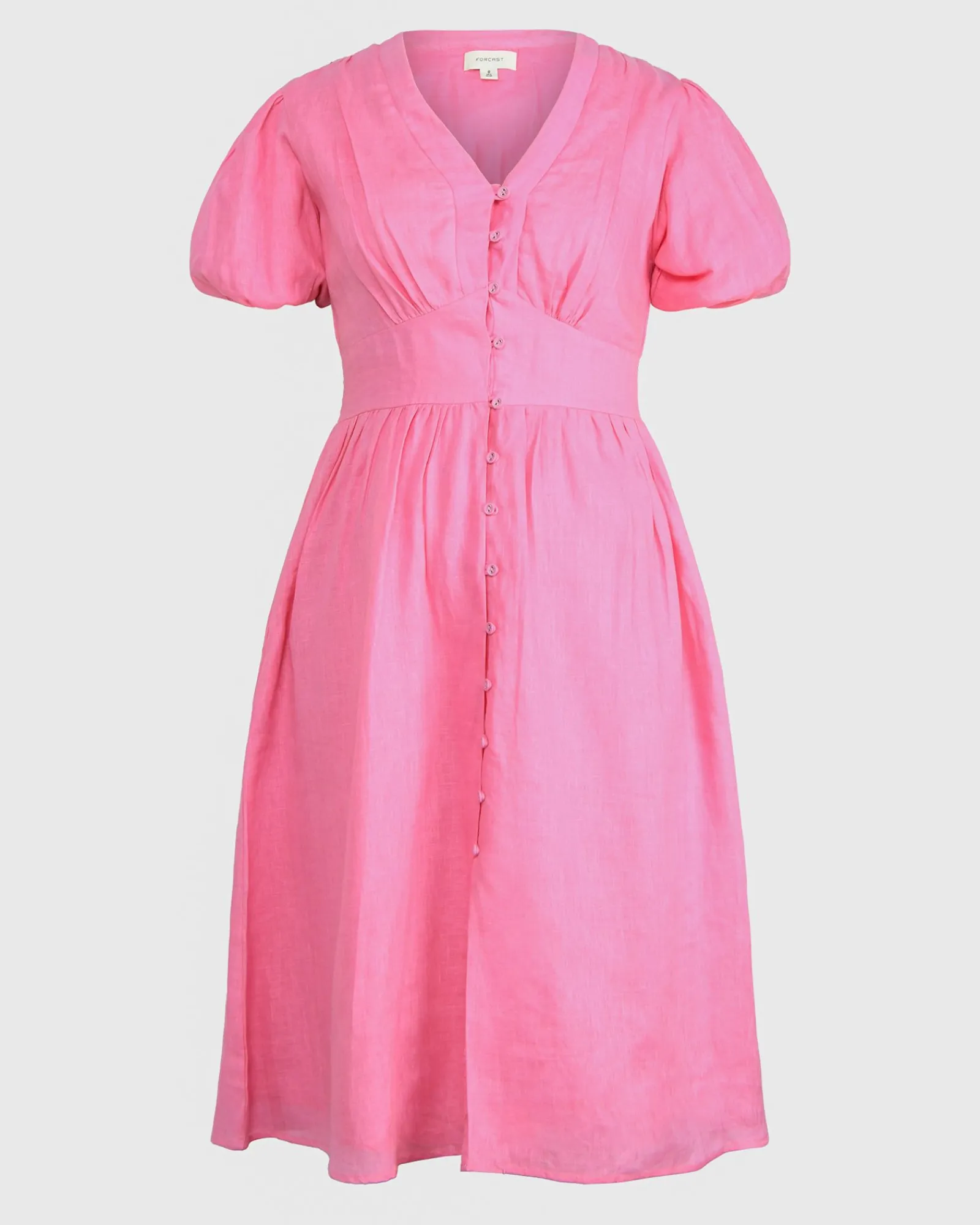 Forcast Fernanda Linen Dress* Conscious|Midi Dresses