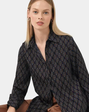 Forcast Freya Chain Print Blouse* T-Shirts & Tops|Long Sleeve Tops