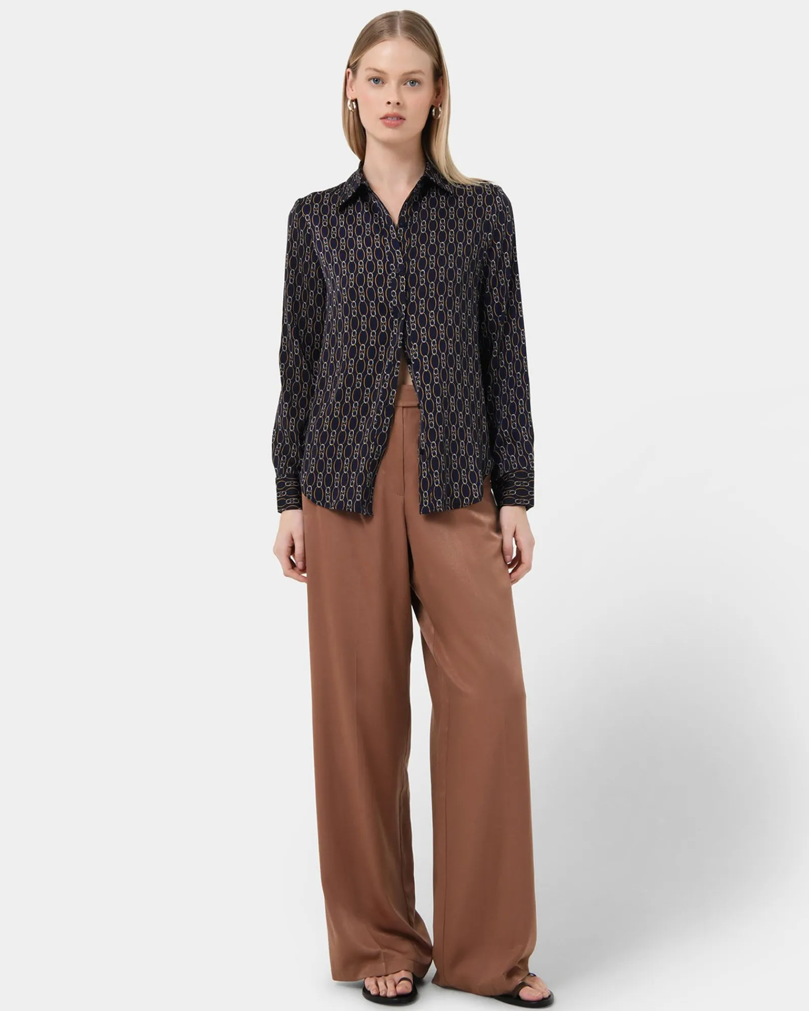 Forcast Freya Chain Print Blouse* T-Shirts & Tops|Long Sleeve Tops